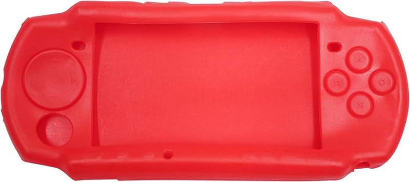 Sonuen Silicone Protective Cover for PSP 2000 3000 Console Soft Travel Protector Skin Case (Red) - Image 2
